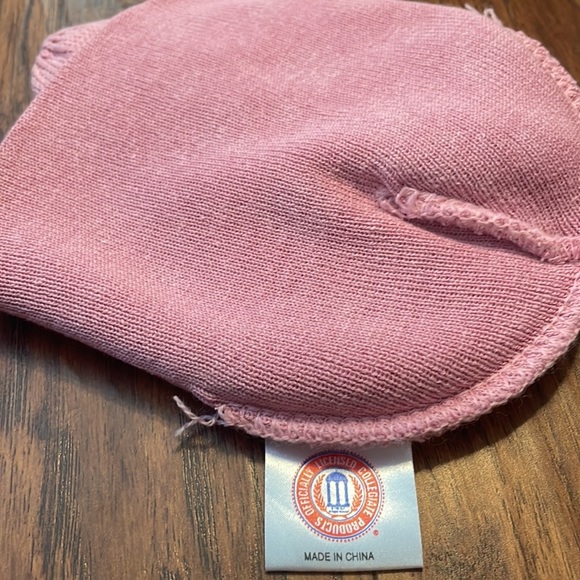 FSU beanie hat & mittens. Pink w/ polka dots Monogrammed logo, GO NOLES! - Picture 9 of 11